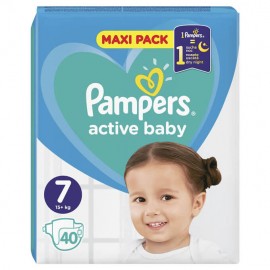 Pampers Active Baby Dry Maxi Pack 15+kg No 7 40τμχ