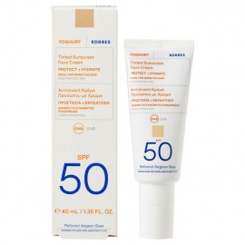 Korres Yoghurt Tinted Sunscreen Face Cream SPF50 Αντηλιακή Κρέμα Προσώπου με Χρώμα 40ml