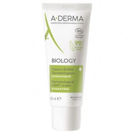 A-Derma Biology Hydrating Light Cream Ενυδατική Κρέμα Προσώπου Λαιμού Ελαφριάς Υφής για Κανονικές Μικτές Επιδερμίδες 40ml