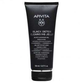 Apivita Black Detox Cleansing Jelly - Μαύρο Gel Καθαρισμού Πρόσωπο & Μάτια 150ml