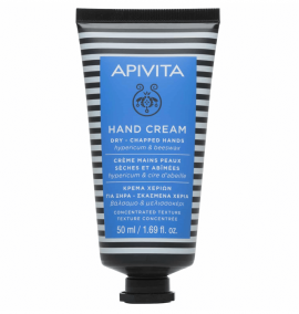 Apivita Hand Cream Hypericum & Beeswax, Κρέμα Χεριών Για Σκληρά-Σκασμένα Χέρια με Βάλσαμο & Μελισσοκέρι 50ml