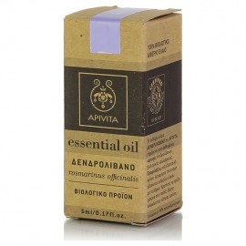 Apivita Essential Oil Rosemary 100% Βιολογικό Αιθέριο Έλαιο Δεντρολίβανο 5ml