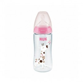 NUK First Choice Plus Μπιμπερό με Δείκτη Ελέγχου Θερμοκρασίας Pink 6-18m 300ml