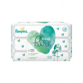 Pampers Pure Aqua Baby Wipes Μωρομάντηλα με 99% Νερό 3x48τμχ