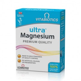 Vitabiotics Ultra Magnesium 375mg Premium Quality Συμπλήρωμα Διατροφής με Μαγνήσιο 60tabs