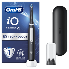 Oral-B iO Series 4 Black Ηλεκτρική Οδοντόβουρτσα Μαύρη 1τμχ