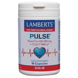 Lamberts Pulse Pure Fish Oil 1300mg & CoQ10 100mg για την Φυσιολογική Λειτουργία της Καρδιάς του Εγκεφάλου και της Όρασης 90caps