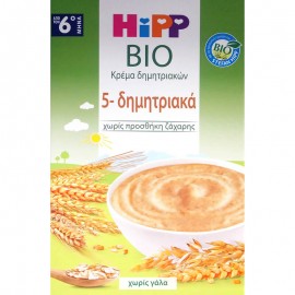 Hipp Κρέμα Βιολογικής Καλλιέργειας 5-Δημητριακά Από Τον 6o Μήνα 200g
