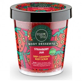 Natura Siberica Organic Shop Body Desserts Strawberry Jam Απολεπιστικό Σώματος για Βαθύ Καθαρισμό Μαρμελάδα Φράουλα 450ml