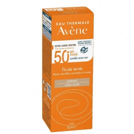 Avene Fluide Tinted SPF50+ Λεπτόρρευστο Αντηλιακό Προσώπου με Χρώμα για Κανονικό - Μικτό Ευαίσθητο Δέρμα 50ml