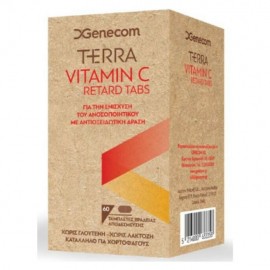 Genecom Terra Vitamin C Retard Ταμπλέτες Βραδείας Αποδέσμευσης 60tabs