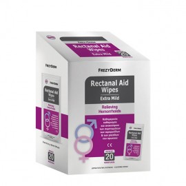 Frezyderm Rectanal Aid Wipes Extra Mild Μαντηλάκια για Καθαρισμό και Άμεση Ανακούφιση των Αιμορροΐδων 20τμχ