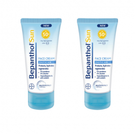 Bepanthol Sun Face Cream Aντηλιακή κρέμα προσώπου spf50+ Sensitive Skin 50ml 1+1 ΔΩΡΟ