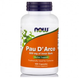 Now Foods Pau D Arco 500mg Συμπλήρωμα Διατροφής για την Ενίσχυση του Ανοσοποιητικού 100caps