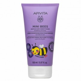Apivita Mini Bees Gentle Kids Conditioner Blueberry & Honey Μαλακτική Κρέμα Μαλλιών για Παιδιά Μύρτιλο & Μέλι 150ml