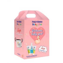 Frezyderm Welcome Baby Girl Set Baby Shampoo 300ml & Baby Cream 2x175ml & ΔΩΡΟ Νεσεσέρ Καροτσιού 1τμχ