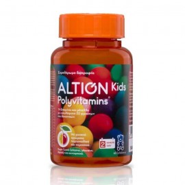 Altion Kids Polyvitamins 60 gels με γεύση πορτοκάλι & κεράσι