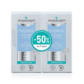 Pharmasept Hygienic Mild Deo Roll-On Απαλό Αποσμητικό 24h για Ευαίσθητες Επιδερμίδες Χωρίς Αλουμίνιο 2x50ml