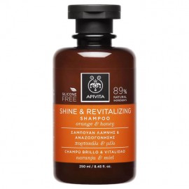 Apivita Shine & Revitalizing Shampoo Σαμπουάν Λάμψης κ Αναζωογόνησης με Μέλι & Πορτοκάλι 250ml