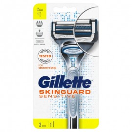 Gillette Skinguard Sensitive 1 Ξυριστική Μηχανή για Ευαίσθητη Επιδερμίδα + 2 ανταλλακτικά