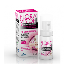 Novax Pharma Flora Vision Red Eyes Natural Spray Οφθαλμικό Φυσικό Spray για Κόκκινα Μάτια 10ml