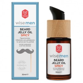 Vican Wise Men Beard Jelly Oil Spicy Λαδάκι σε Μορφή Gel που Προστατεύει & Μαλακώνει τη Γενειάδα & τα Μαλλιά του Άνδρα 30ml