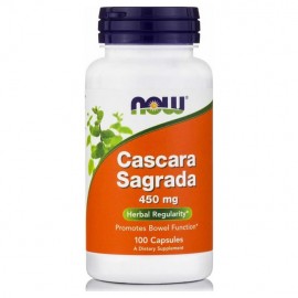 Now Foods Cascara Sagrada 450mg Αντιμετώπιση της Δυσκοιλιότητας 100caps