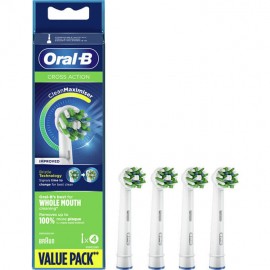 Oral-B Cross Action CleanMaximiser Value Pack Ανταλλακτικές Κεφαλές για Ηλεκτρική Οδοντόβουρτσα 4τμχ