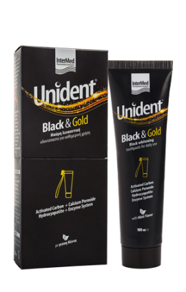 Intermed Unident Black & Gold  Black Whitening Toothpaste 100ml