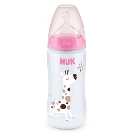 NUK First Choice Plus Μπιμπερό με Δείκτη Ελέγχου Θερμοκρασίας Pink 6-18m 300ml