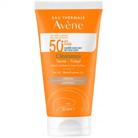 Avene Cleanance Solaire Tinted Cream SPF50+ Αντηλιακή Κρέμα Προσώπου με Χρώμα Ματ Υφή για Λιπαρό Δέρμα με Ατέλειες 50ml