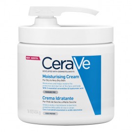 CeraVe Moisturising Cream Pump Ενυδατική Κρέμα για Ξηρό-Πολύ Ξηρό Δέρμα με Αντλία 454gr