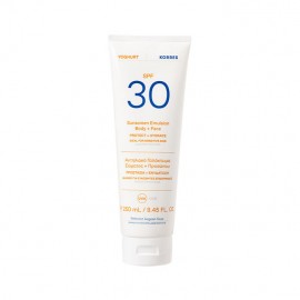 Korres Yoghurt Sunscreen Emulsion Face & Body SPF30 Αντηλιακό Γαλάκτωμα Σώματος & Προσώπου 250ml