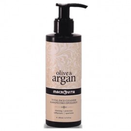 Macrovita Argan & Olive Total Face Cleanser Καθαριστικό Προσώπου με Έλαιο Άργκαν & Λάδι Ελιάς 200ml
