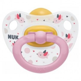Nuk Classic Happy Kids Πιπίλα Καουτσούκ Ροζ χρώμα 6-18m 1τμχ