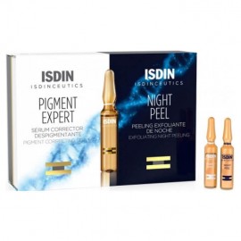 Isdin Isdinceutics Pigment Expert & Night Peel Διορθωτικός Ορός 10x2ml & Απολεπιστικό Peeling Νυκτός 10x2ml