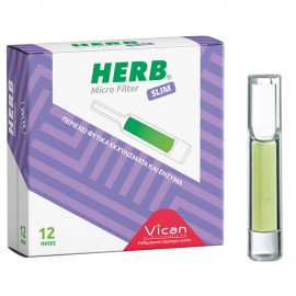 Vican Herb Micro Filter Slim Πίπες με φίλτρο για τσιγάρο 12τμχ