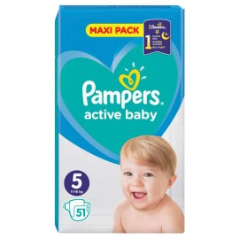 Pampers Active Baby Dry Maxi Pack No 5 ( 11-16Kg ) 50τμχ