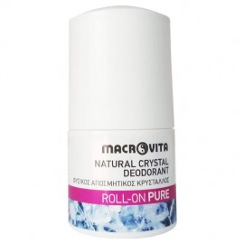 Macrovita Natural Crystal Deodorant Pure Φυσικός Αποσμητικός Κρύσταλλος Roll-On 50ml
