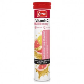 Lanes Vitamin C 500mg Plus Beauty Pink Lemonade για Άμυνα & Υγεία Δέρματος, Μαλλιών, Νυχιών 20 Αναβράζοντα Δισκία
