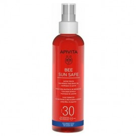 Apivita Bee Sun Safe Tan Perfecting Body Oil Λάδι Σώματος για Μαύρισμα & Μεταξένια Αίσθηση SPF30 200ml