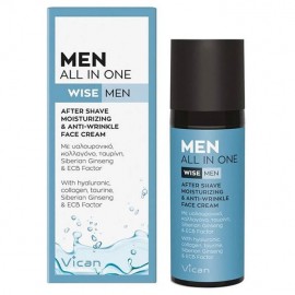 Vican Men All In One After Shave & All Day Face Cream Ενυδατική & Αντιγηραντική κρέμα Προσώπου 50ml