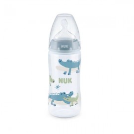 NUK First Choice Πλαστικό Μπιμπερό Με Θηλή Σιλικόνης Μπλε 6-18 μηνών 360ml