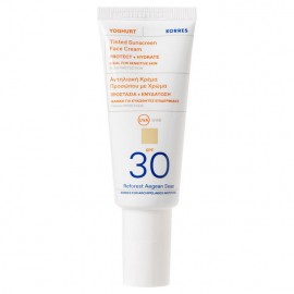 Korres Yoghurt Tinted Sunscreen Face Cream SPF30 Αντηλιακή Κρέμα Προσώπου με Χρώμα 40ml