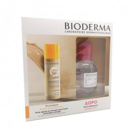 Bioderma Photoderm Nude Touch Light spf50+ για όλους τους τύπους επιδερμίδας & Δώρο Sensibio H2O 100ml