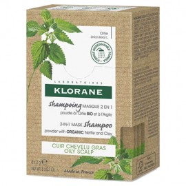 Klorane Ortie 2 in 1 Mask Shampoo Oily Scalp Σαμπουάν & Mάσκα 2 σε 1 για Λιπαρά Μαλλιά με Τσουκνίδα 8x3gr