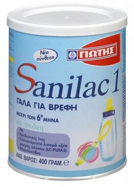 Sanilac 1 Γάλα για βρέφη από τον 6ο μήνα 400g