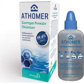 Pharma Q Athomer Nasal Wash System 99.6% NaCl Διάλυμα Ρινικών Πλύσεων για Ενήλικες και Παιδιά άνω των 4+ Ετών 250ml