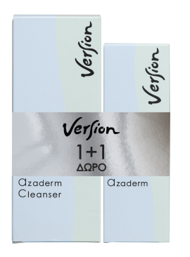 Version Σετ Azaderm Cleanser Gel Καθημερινού Καθαρισμού Προσώπου και Σώματος για Δέρμα Λιπαρό 200ml & Δώρο Azaderm Cream 30ml