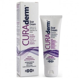 Uni-Pharma CURAderm Scar Cream Κρέμα Βελτίωσης της Εμφάνισης των Ουλών 50ml